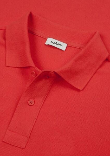 Makara Polo Yaka Unisex T-Shirt kirmizi - L