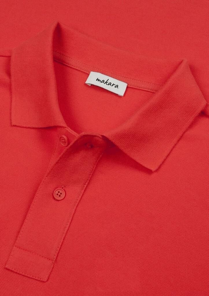 Makara Polo Yaka Unisex T-Shirt kirmizi - XXL