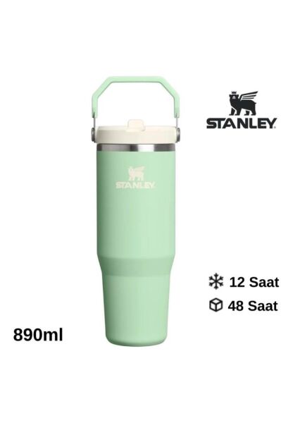 Stanley Iceflow Flip Straw Pipetli Termos 0,89 L | Açık Yeşil