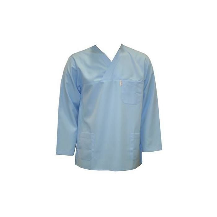 V Yaka Ceket Uzun Kol Açık Mavi