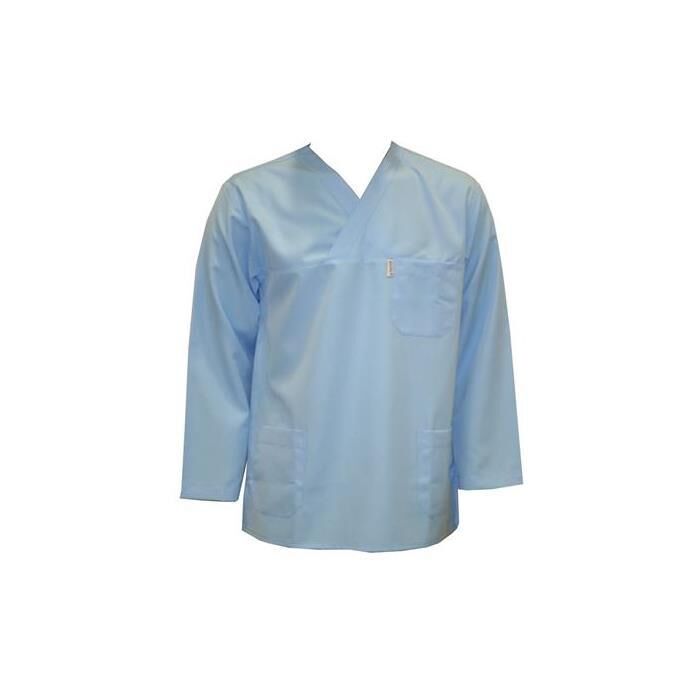 V Yaka Ceket Uzun Kol Açık Mavi