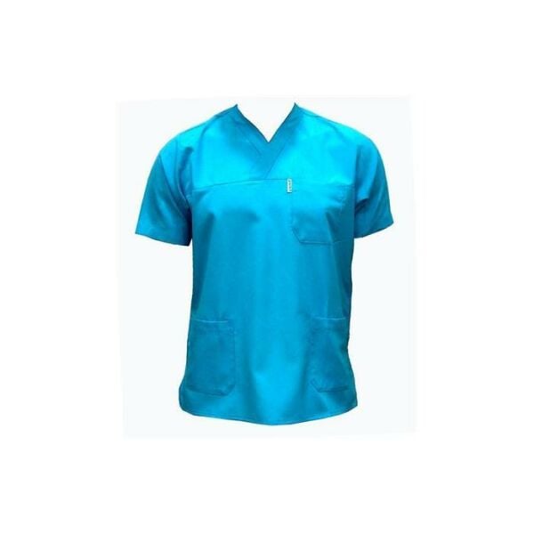 V Yaka Ceket Kısa Kol Turkuaz