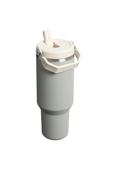 Stanley The IceFlow Flip Straw Pipetli Termos Bardak 0,89 LT | Sage Gray