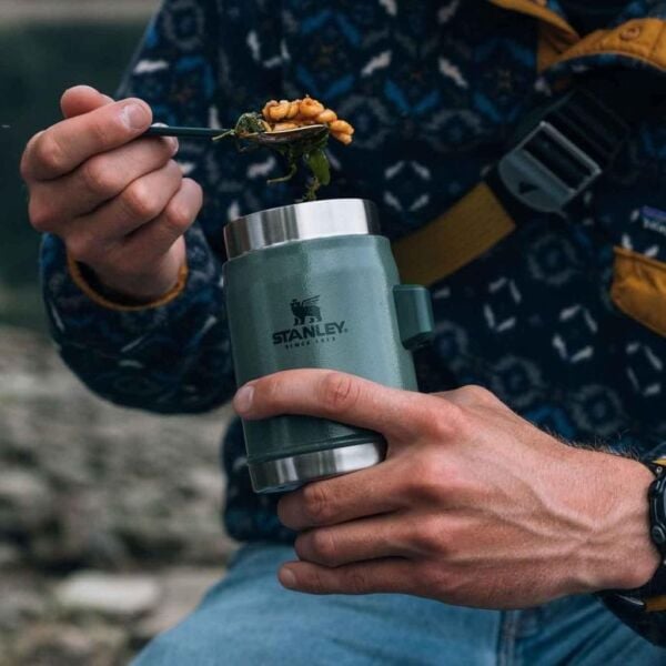 Stanley Klasik Paslanmaz Çelik Yeşil Yemek Termosu Kaşıklı 0,40 LT