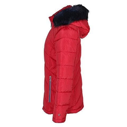 Tommy Hilfiger Kadın Mont Kırmızı