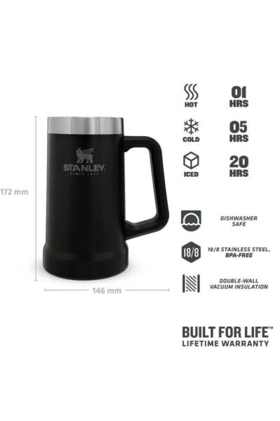 10-02874-034 Adventure 0,70 Litre Vakumlu Termos Bardak - Siyah