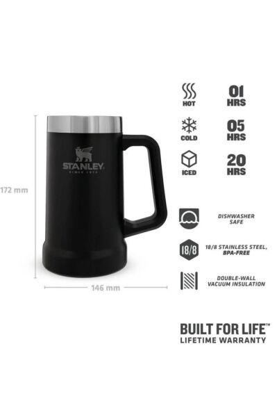 10-02874-034 Adventure 0,70 Litre Vakumlu Termos Bardak - Siyah