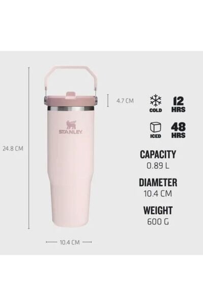 Stanley The Iceflow Flip Straw 2.0 Tumbler 0.89L 30Oz Unisex Pembe Termos