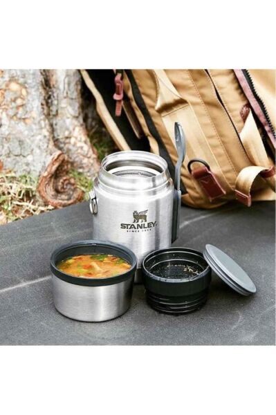 Stanley Adventure Kaşıklı 0,53 Litre Çelik Yemek Termosu - Çelik