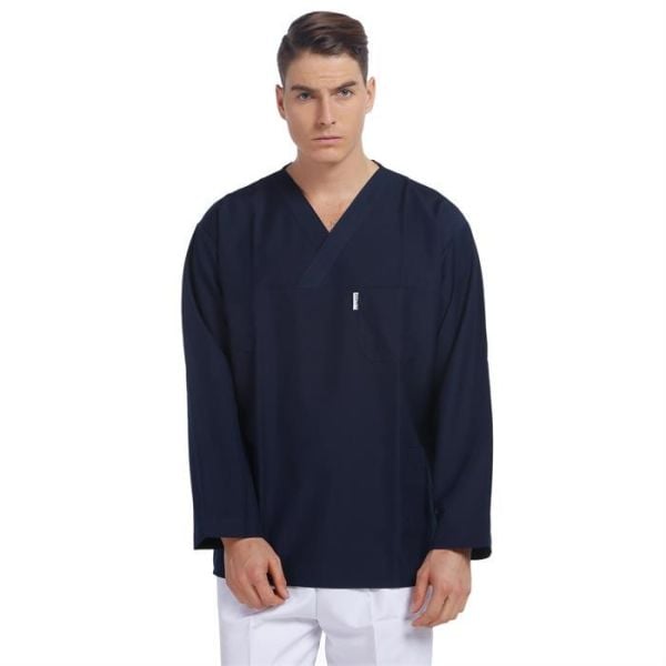 V Yaka Ceket Uzun Kol Lacivert