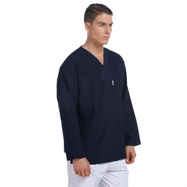 V Yaka Ceket Uzun Kol Lacivert