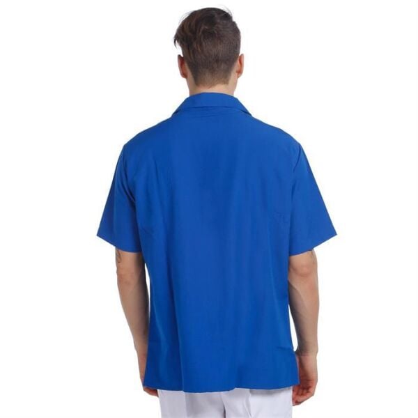 İş Ceketi Kısa Kol Saks Mavi