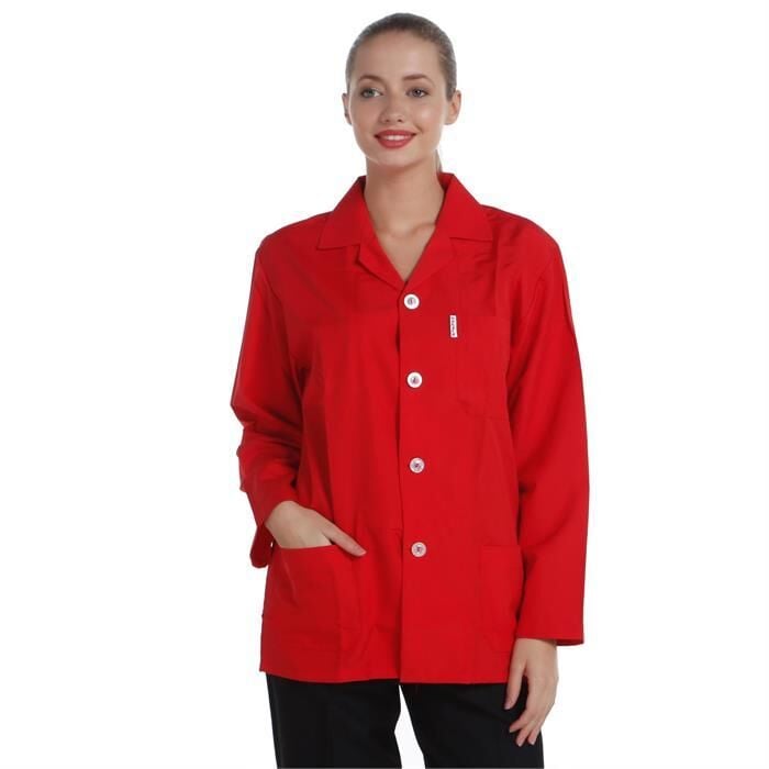 İş Ceketi Uzun Kol Kırmızı