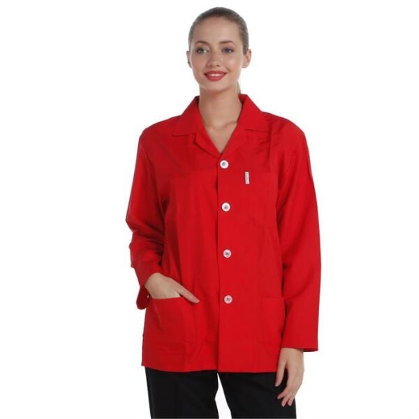İş Ceketi Uzun Kol Kırmızı