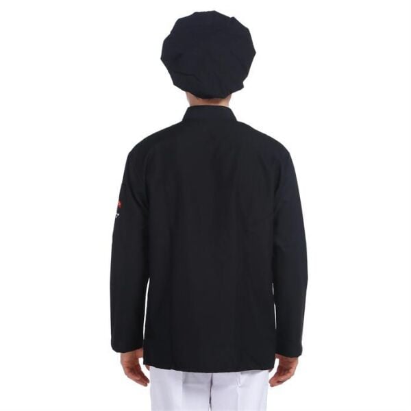 Aşçı Ceketi Siyah Çatal Bıçak Garnitürlü