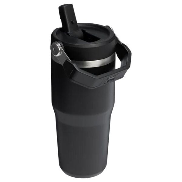 Stanley The IceFlow Flip Straw Pipetli Termos Bardak 0,41 LT | Siyah