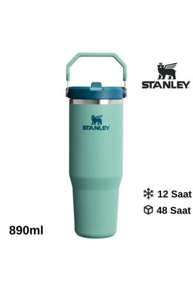 Stanley The IceFlow Flip Straw Pipetli Termos Bardak 0,89 LT | Yeşil