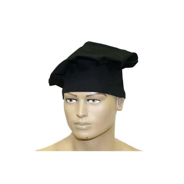 Aşçı Şapkası Mantar Tipi Siyah Unısex