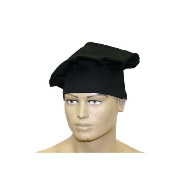 Aşçı Şapkası Mantar Tipi Siyah Unısex