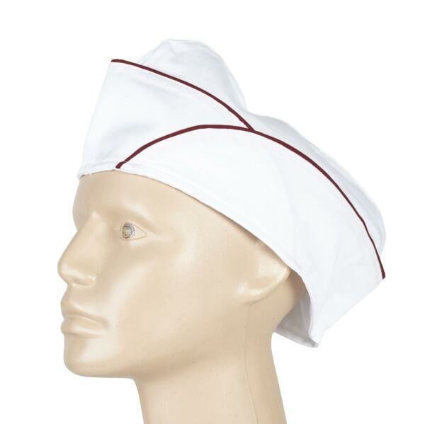 Aşçı Şapkası Bordo Biyeli