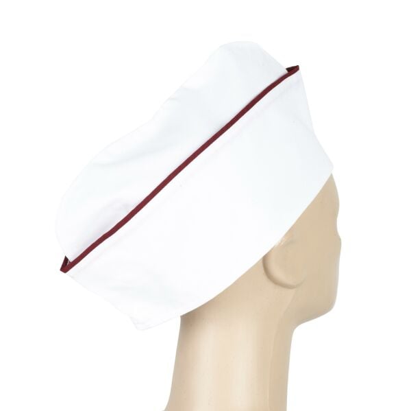 Aşçı Şapkası Bordo Biyeli