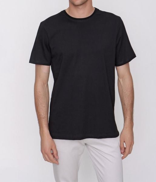 Makara Basic Düz %100 Pamuk Bisiklet Yaka Kısa Kollu Tişört Lacivert - S