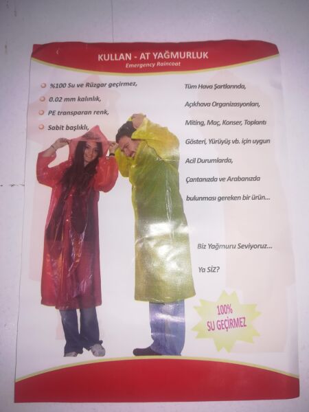 Tek Kullanımlık Yağmurluk