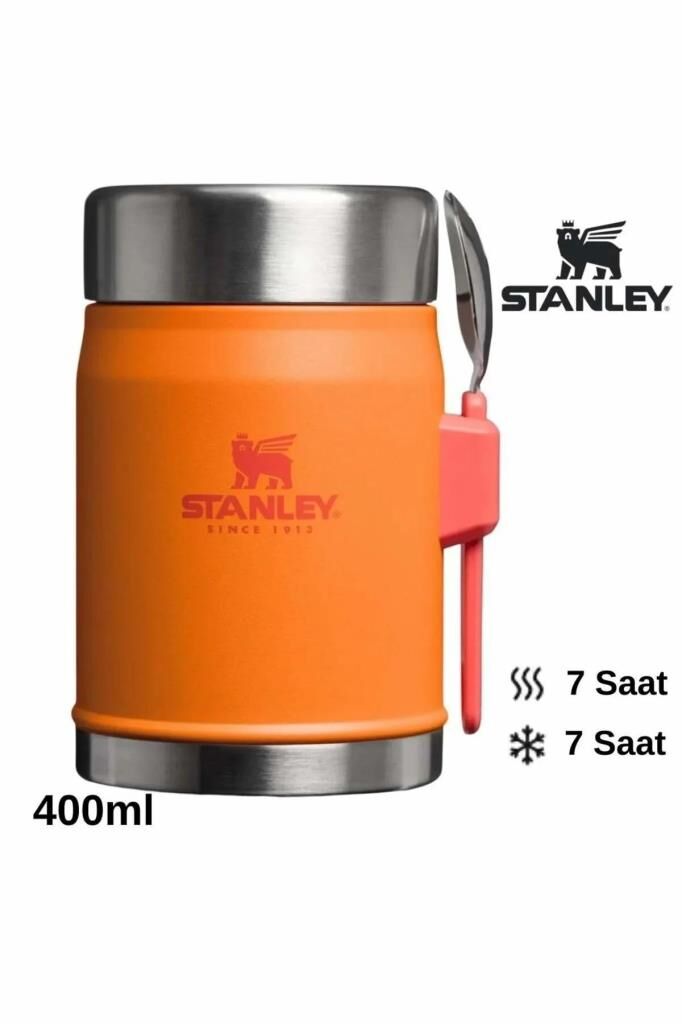 Stanley Classic Legendary Yemek Termosu Kaşıklı 0,4 L | Turuncu