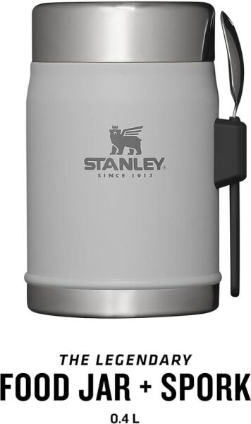 Stanley Classic Legendary Yemek Termosu Kaşıklı 0,4 L Gri