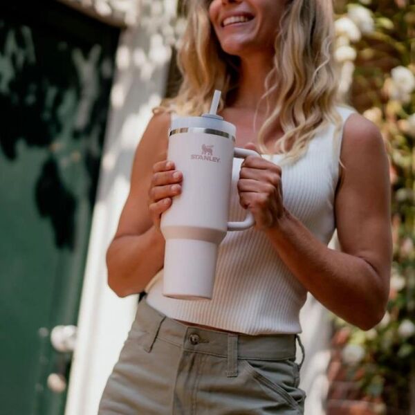 Stanley Quencher Pipetli Termos Bardak 1.18 Lt Pudra