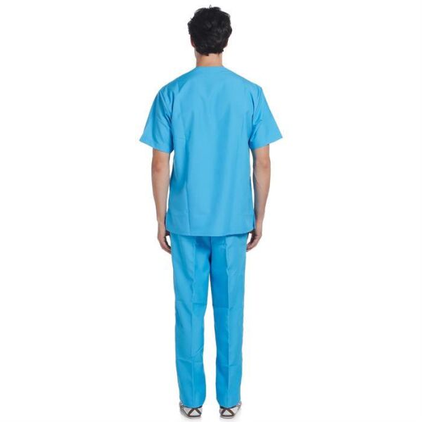 V Yaka Takım Kısa Kol Turkuaz