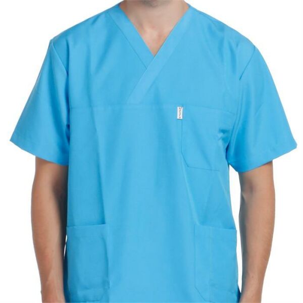 V Yaka Takım Kısa Kol Turkuaz